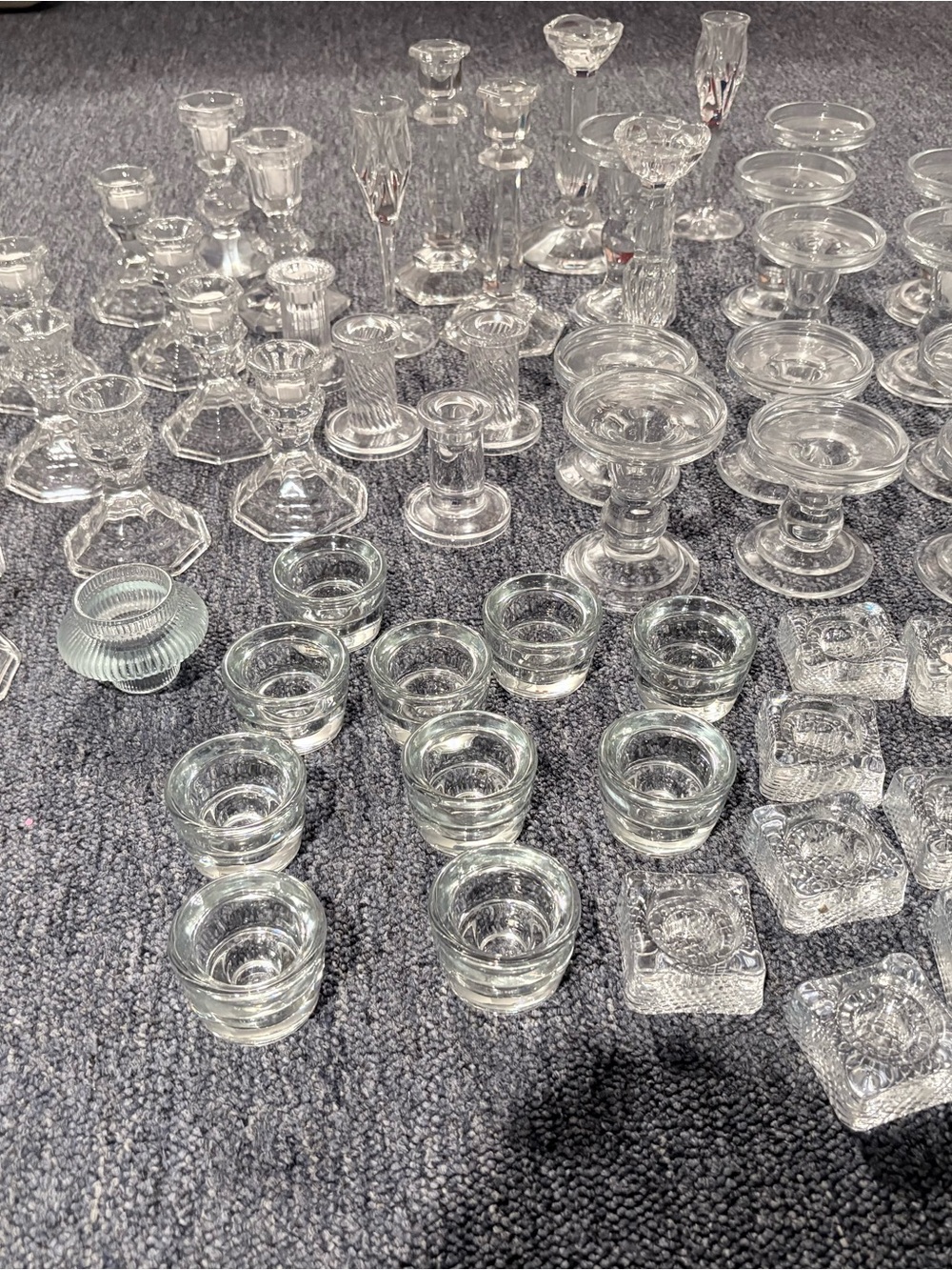 Clear Glass Votive and Tea Light Holders - Elegant Home Party Set